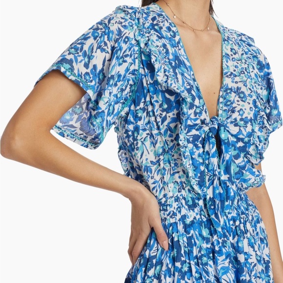 NWT Poupette St Barth Silk Alyson Floral Mini Dress Sz XS - Picture 6 of 14